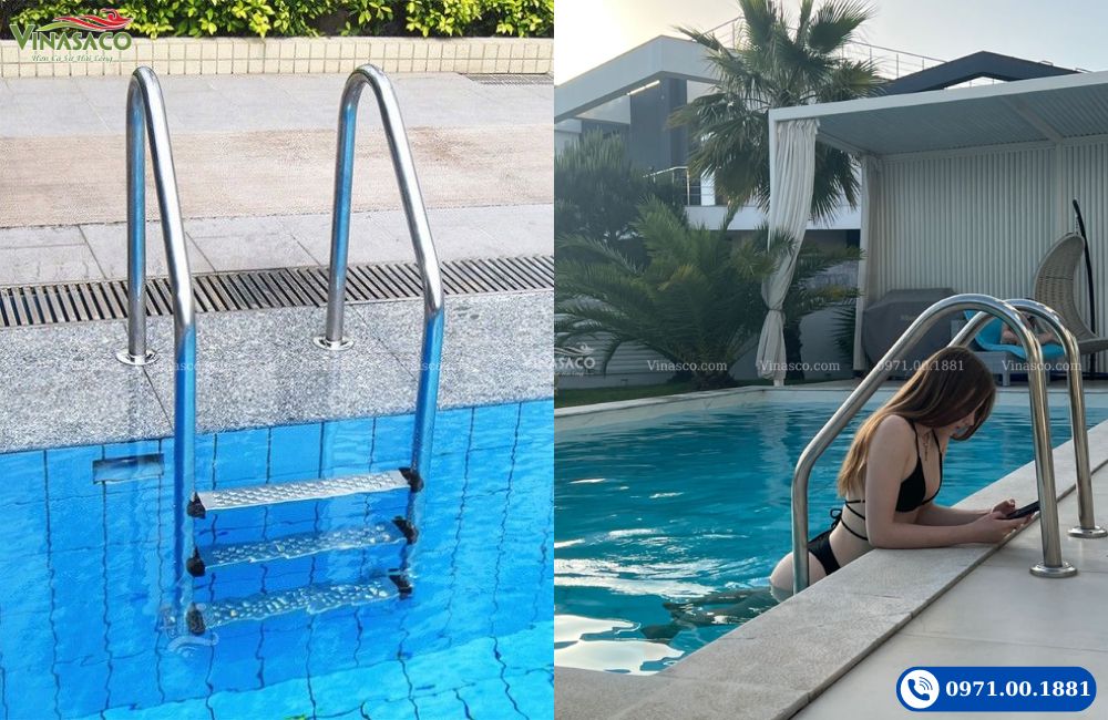 Thang bể bơi SL Series được ứng dụng