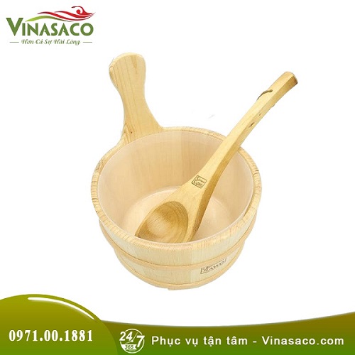 Xô gáo gỗ phòng xông hơi khô Sawo