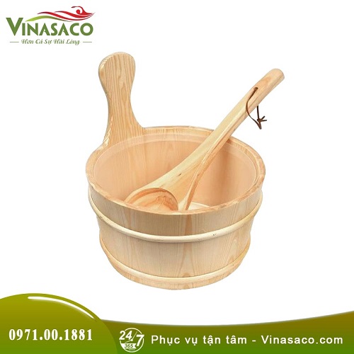 Xô gáo gỗ phòng xông hơi khô Harvia