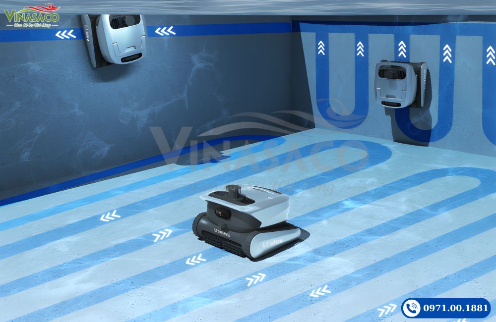 4 chế độ vệ sinh hồ bơi của robot vệ sinh hồ bơi CHASING L1 Ultra