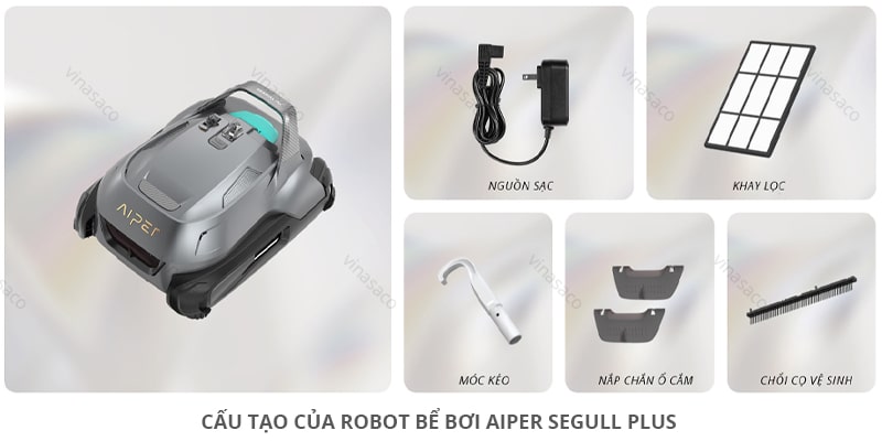 Các bộ phận chính của Robot Aiper Segull Pro