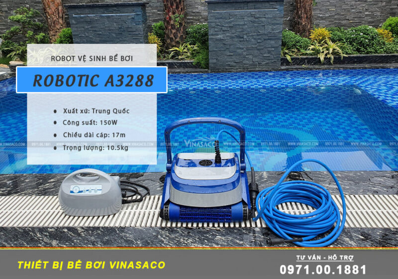 Robotic A3288 đi kèm đầy đủ bộ phụ kiện, cáp và điều khiển