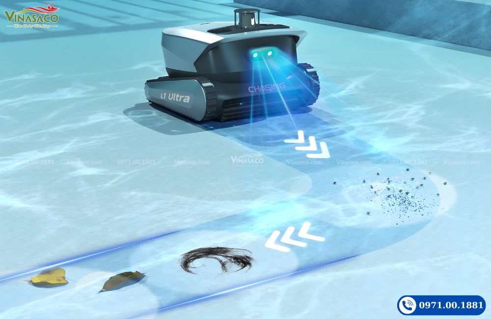 Robot vệ sinh bể bơi thông minh Poolmate Chasing L1 Ultra