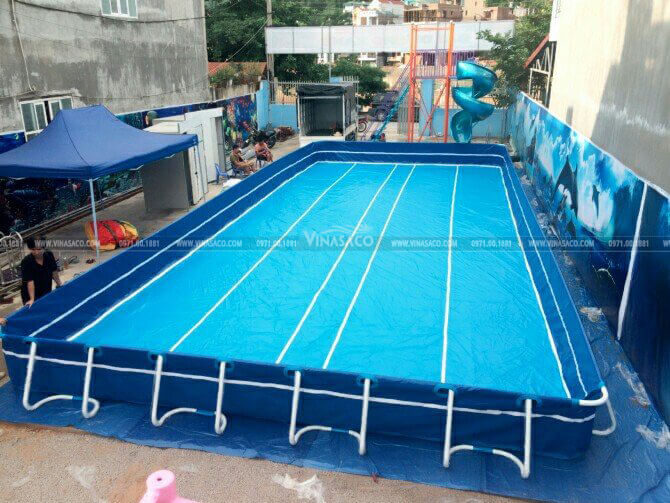 Bể bơi bạt có khả năng di động cao, thi công nhanh chóng