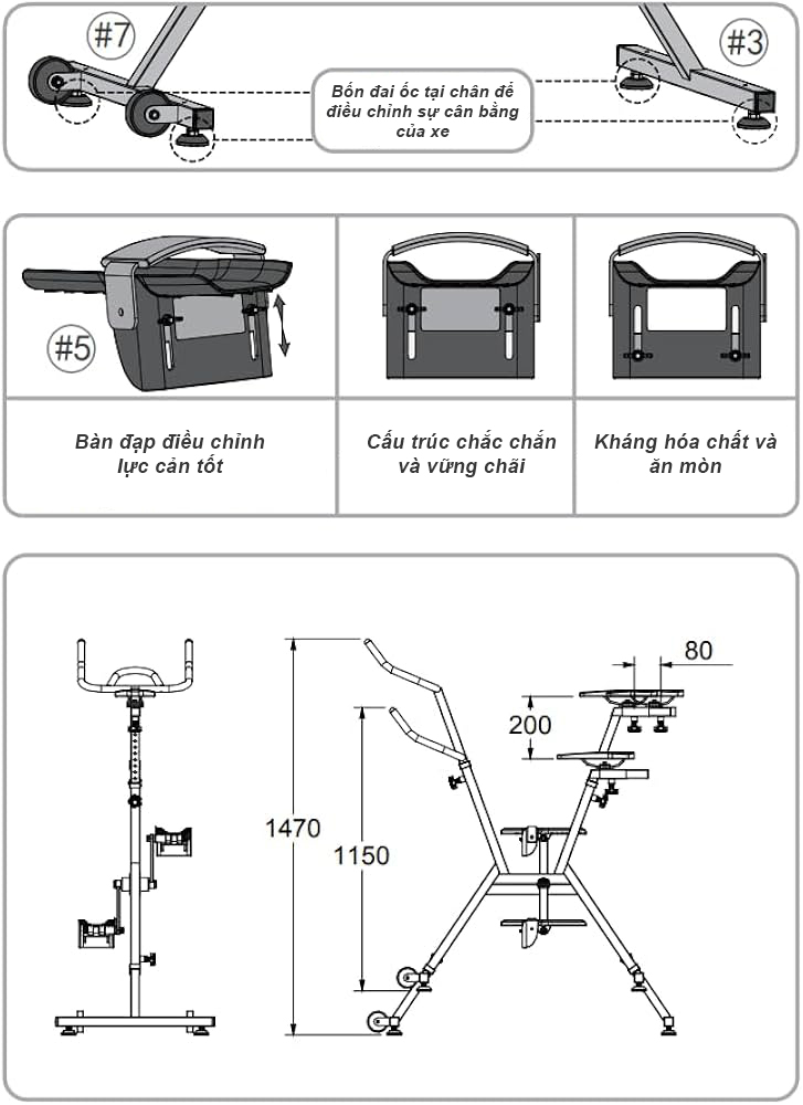 Xe đạp dưới nước - Vinasaco