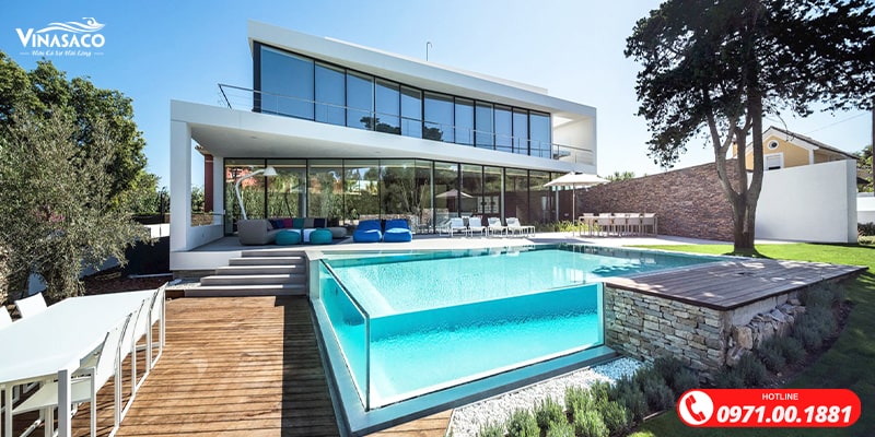 Tấm acrylic bể bơi trong suốt mang tới thẩm mỹ cho mỗi công trình