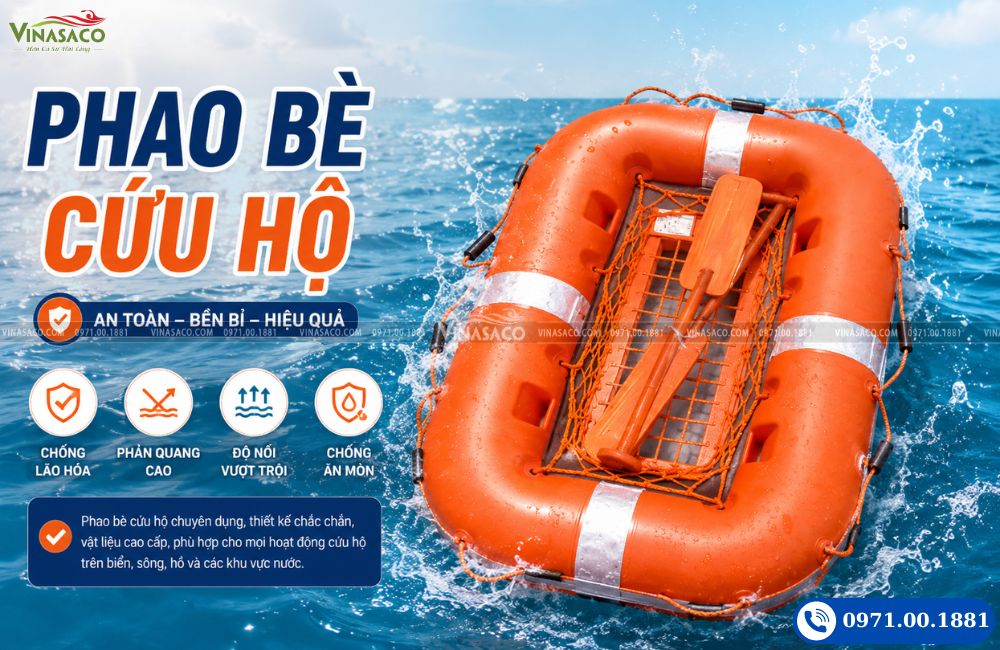 Phao bè cứu hộ nhựa PE người Vinasaco