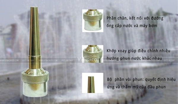 đầu phun nước dạng tia