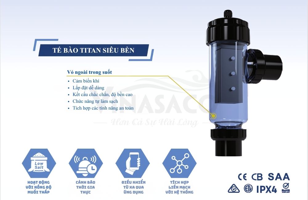 Cell bộ điện phân muối Emaux CyberSync