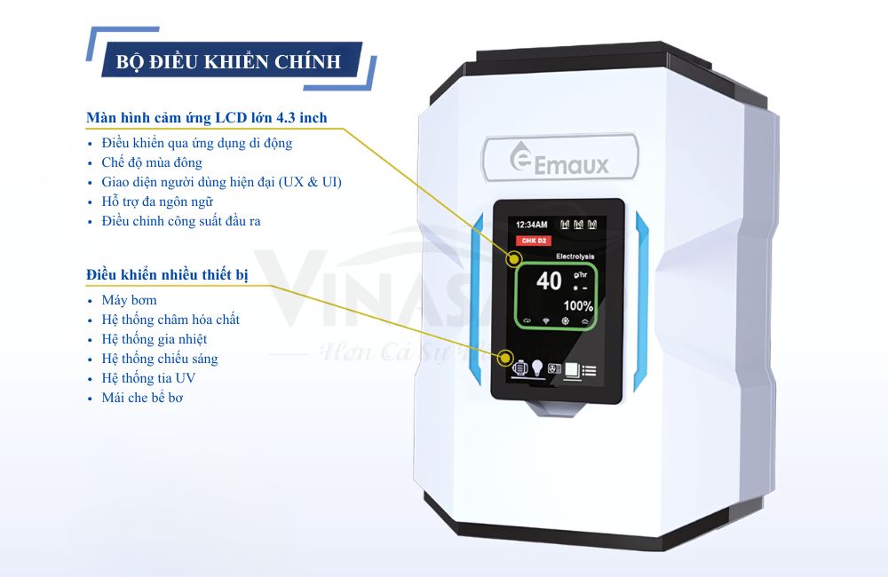 Ưu điểm bộ điện phân muối Emaux CyberSync