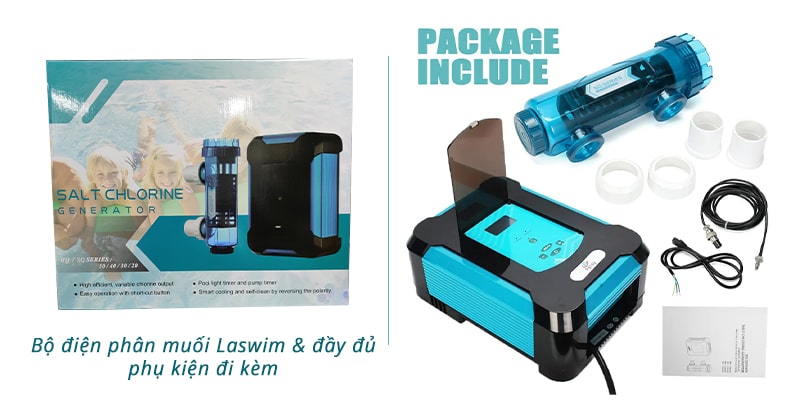 Máy điện phân Laswim HQ/SQ và phụ kiện đi kèm