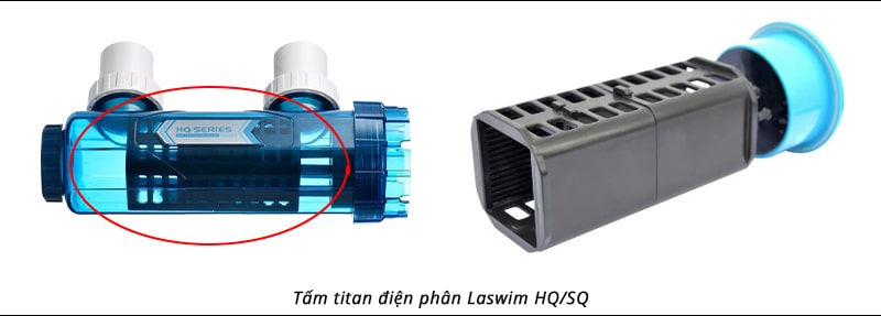 Tấm titan điện phân trong hộp điện phân Laswim