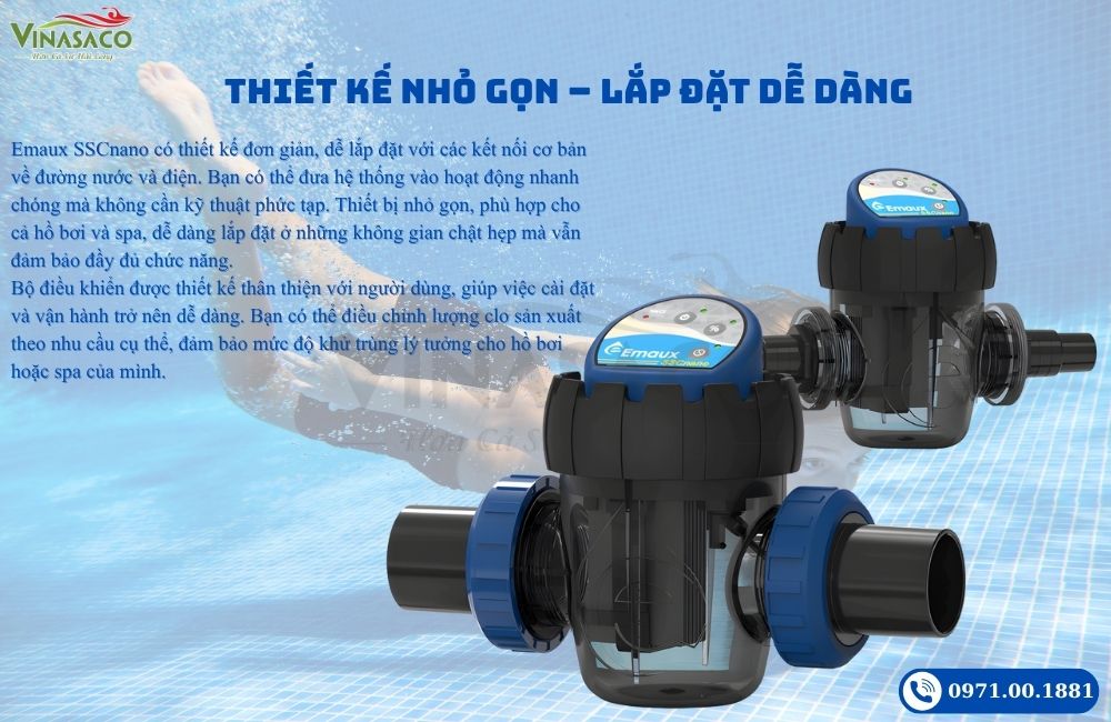 Bộ điện phân muối Emaux SSCnano