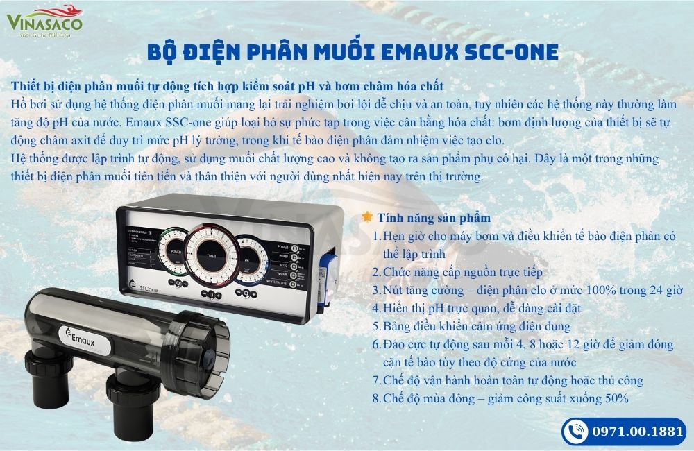điện phân muối Emaux SSCone