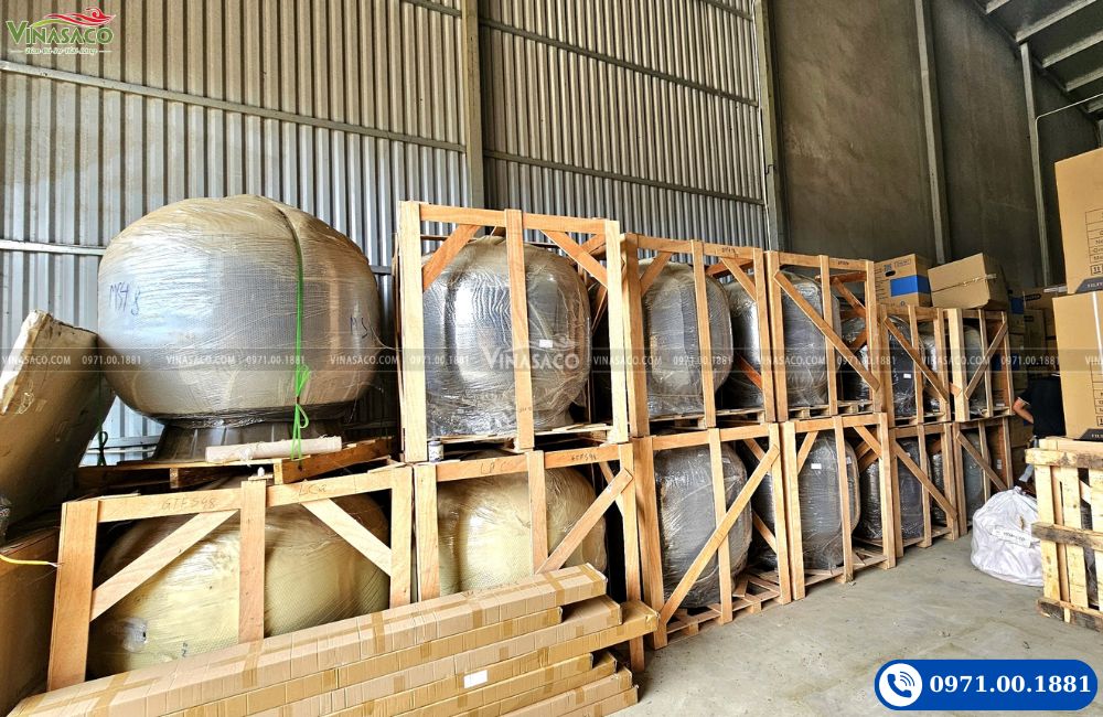 kho thiết bị bể bơi nhập khẩu Vinasaco