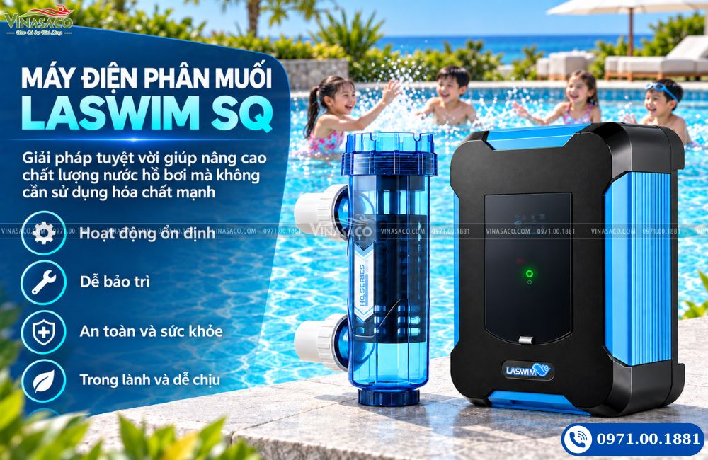 máy điện phân muối bể bơi Laswim SQ