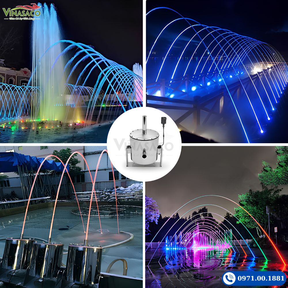 Đầu phun tia nước Laminar tạo hiệu ứng tia nước nghệ thuật cho hồ bơi và đài phun nước