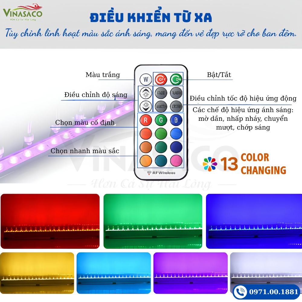 Điều khiển LED RGB của Thác Nước Mưa Bể Bơi F Series
