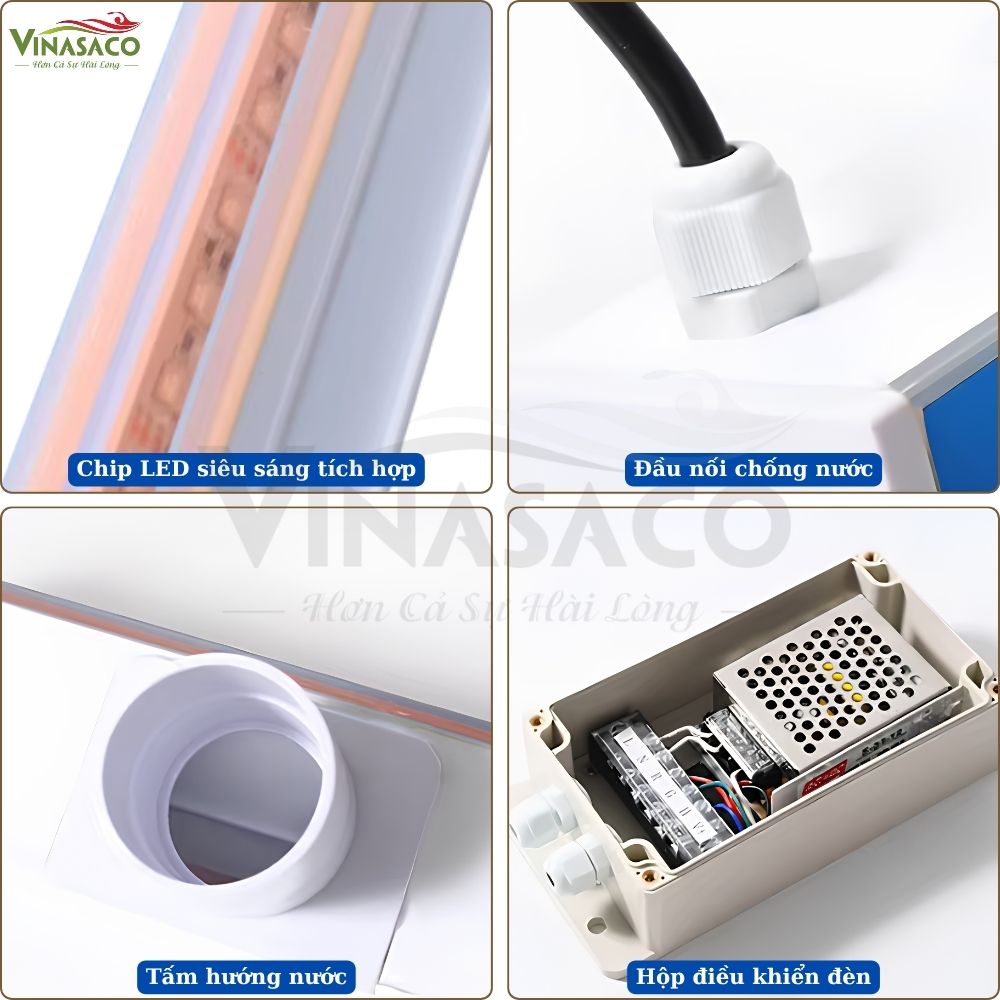 Chip LED và hộp điều khiển thác nước xả tràn