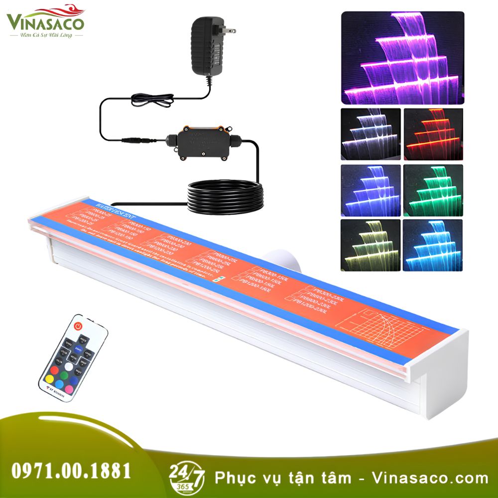 Thác Nước Xả Tràn Bể Bơi