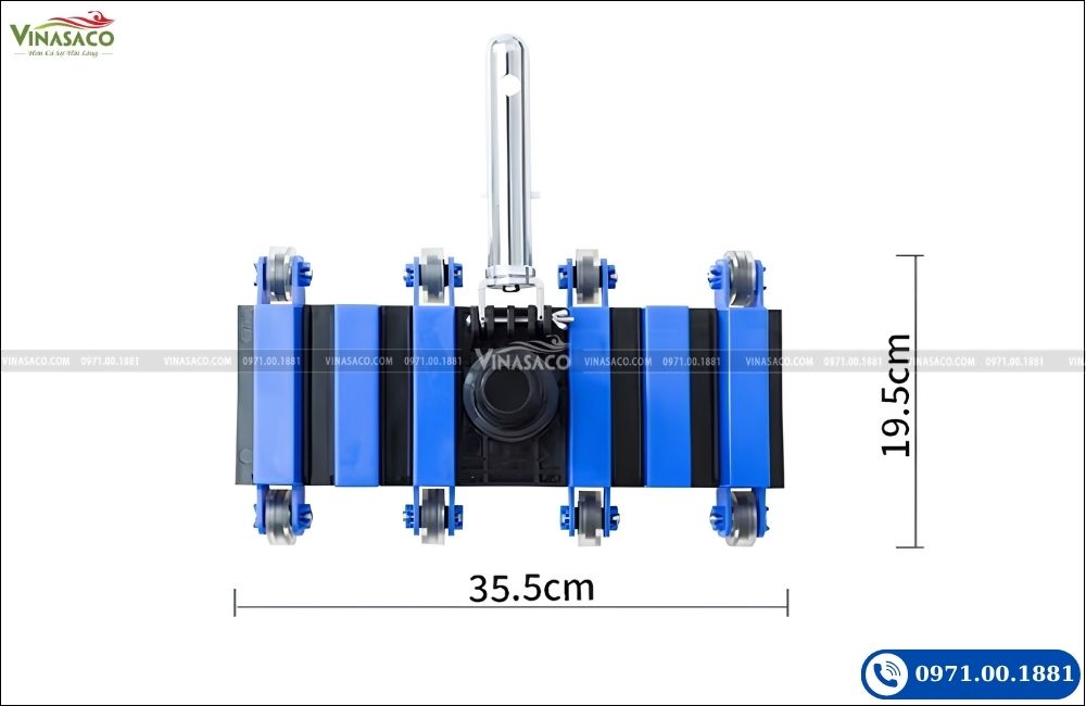 Kích thước bàn hút vệ sinh bể bơi 14 inch 35.5 x 19.5 cm
