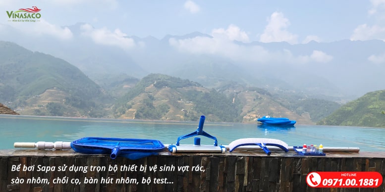 Bộ thiết bị vệ sinh bể bơi được phân phối tại Vinasaco