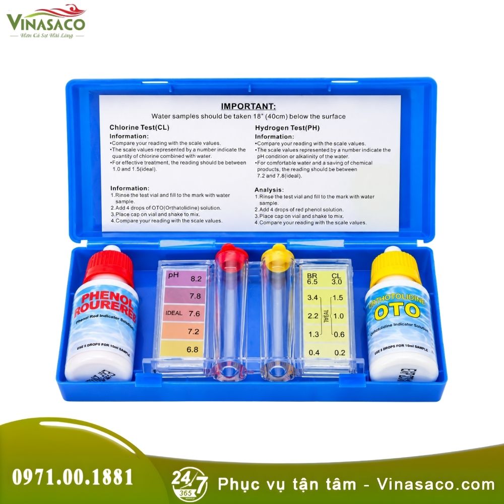 Bộ Test Nước Bể Bơi 2 Trong 1 – Kiểm Tra Clo Và pH