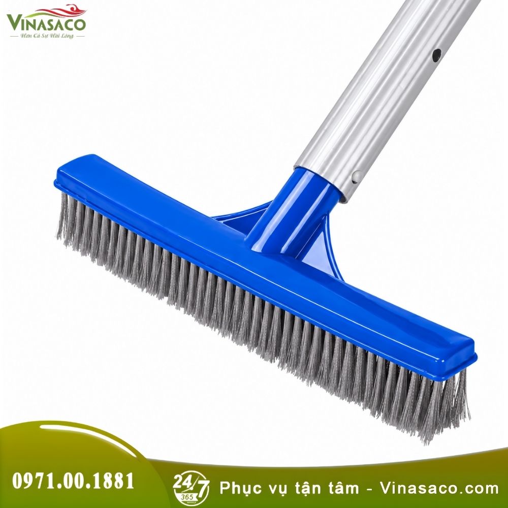 Chổi Cọ Bể Bơi Lưới Thép – Bàn Chà Rêu Sợi Thép 25cm