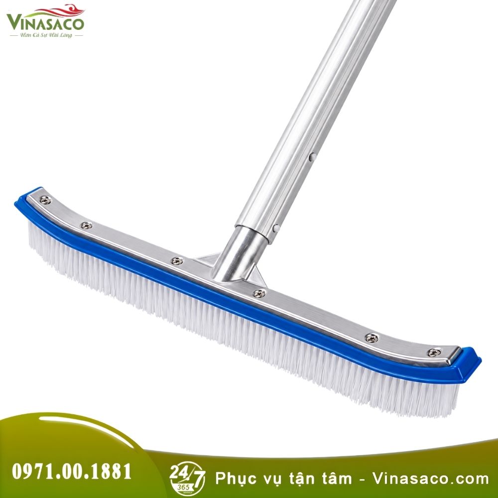 Chổi Cọ Vệ Sinh Bể Bơi Cán Nhôm – Chà Rêu Hồ Bơi