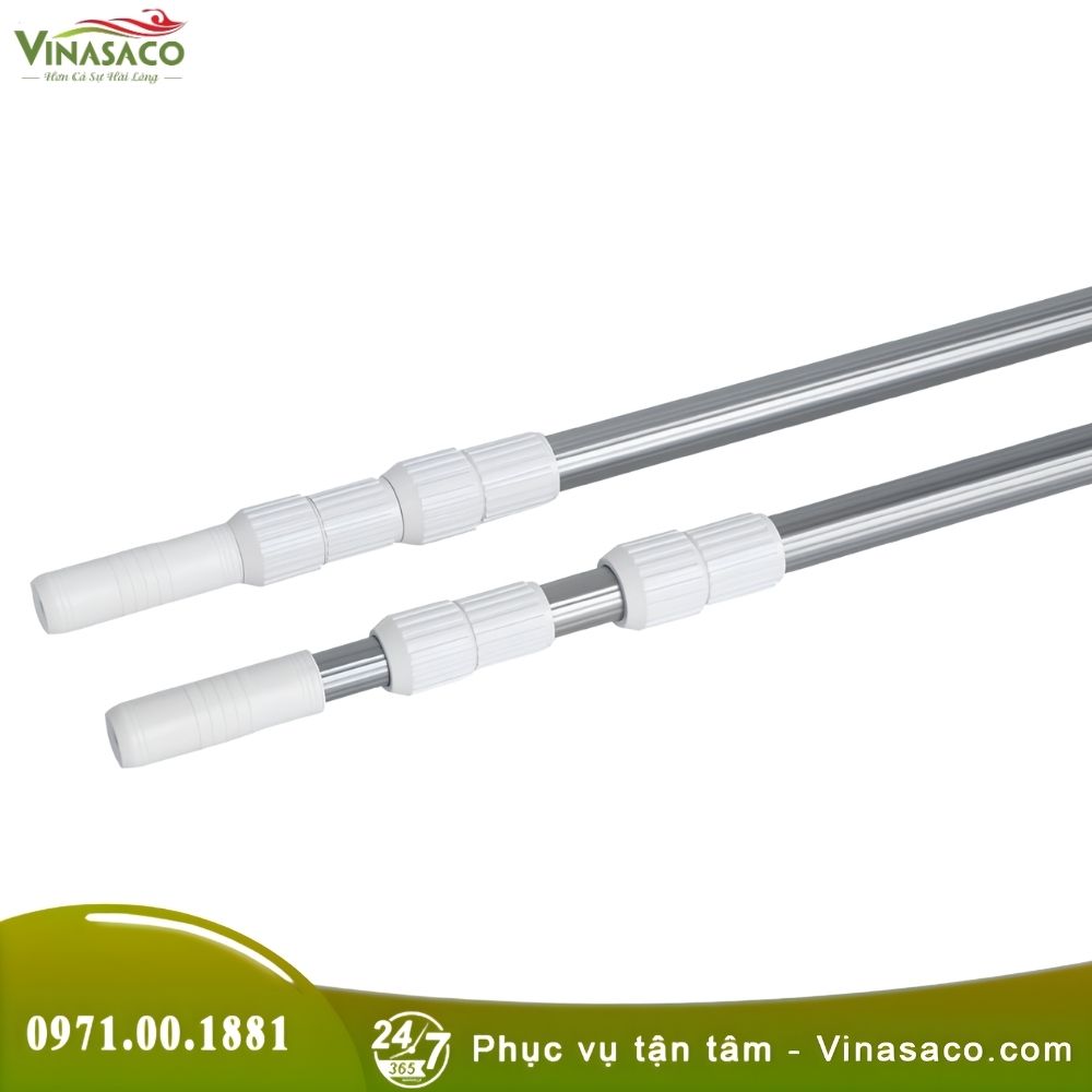 Sào Nhôm Bể Bơi 3.6m – 9m Co Rút, Kết Nối Đa Năng