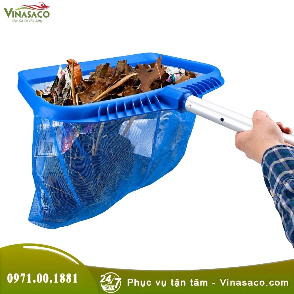 Vợt Vớt Rác Bể Bơi Sâu Lòng – Vợt Lá Cây Hồ Bơi