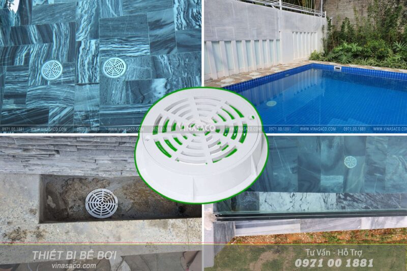 nắp thu đáy bể bơi Kripsol có mặt trong nhiều công trình bể bơi lớn nhỏ