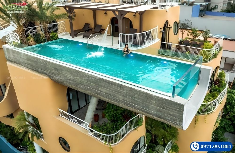 thiết kế bể bơi Acrylic Đà Nẵng ấn tượng 2026