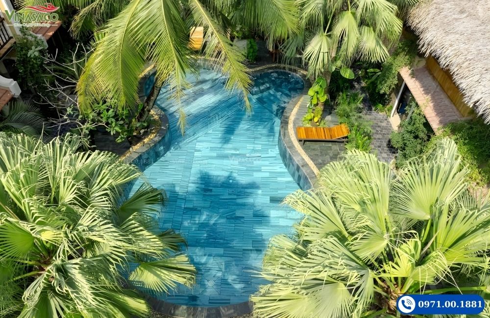 thiết kế bể bơi ecolodge Ninh Bình 2026