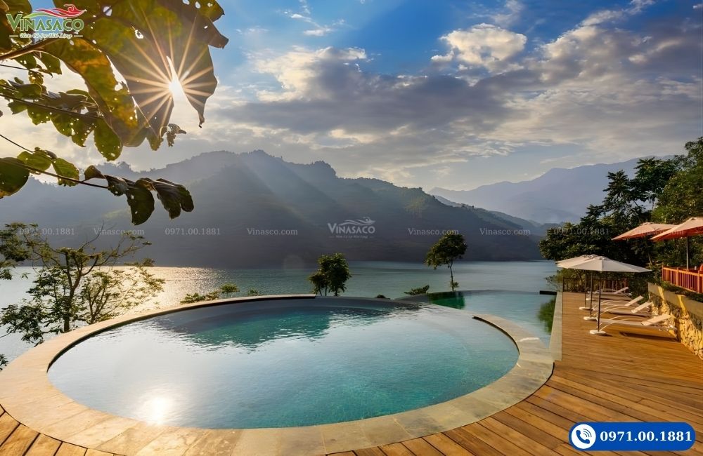 bể bơi camping retreat Hòa Bình 2026