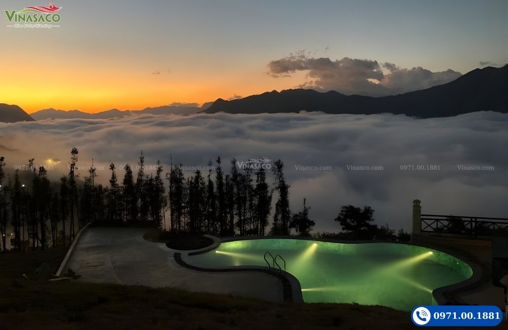 bể bơi mountain resort Sapa đẹp 2026