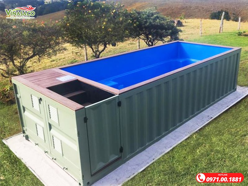 Bể bơi container thiết kế độc lạ, tiết kiệm chi phí