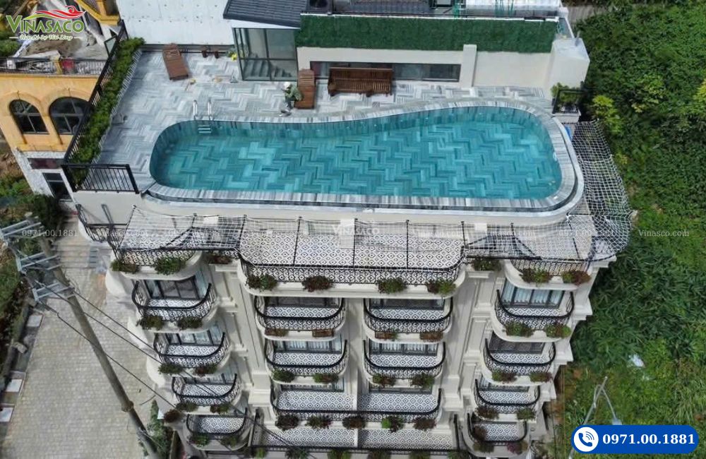 hồ bơi vô cực điện phân muối xu hướng wellness dự án cao cấp