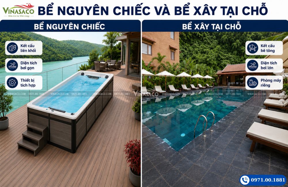 Bể Bơi Nhập Khẩu Nguyên Chiếc Có Gì Khác Với Bể Bơi Xây Dựng Tại Chỗ