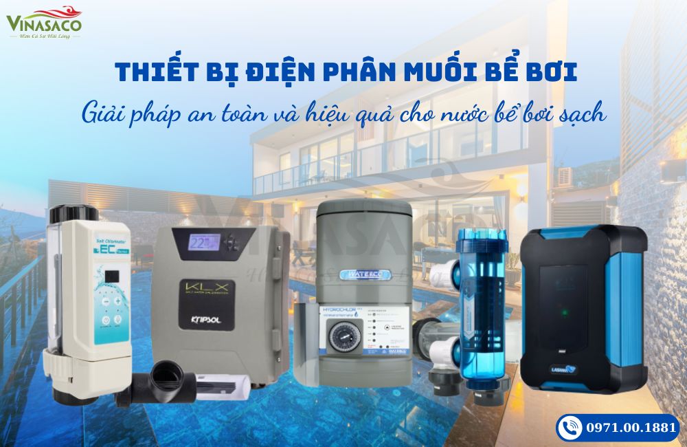 máy điện phân muối bể bơi hệ thống xử lý nước bể bơi bằng muối