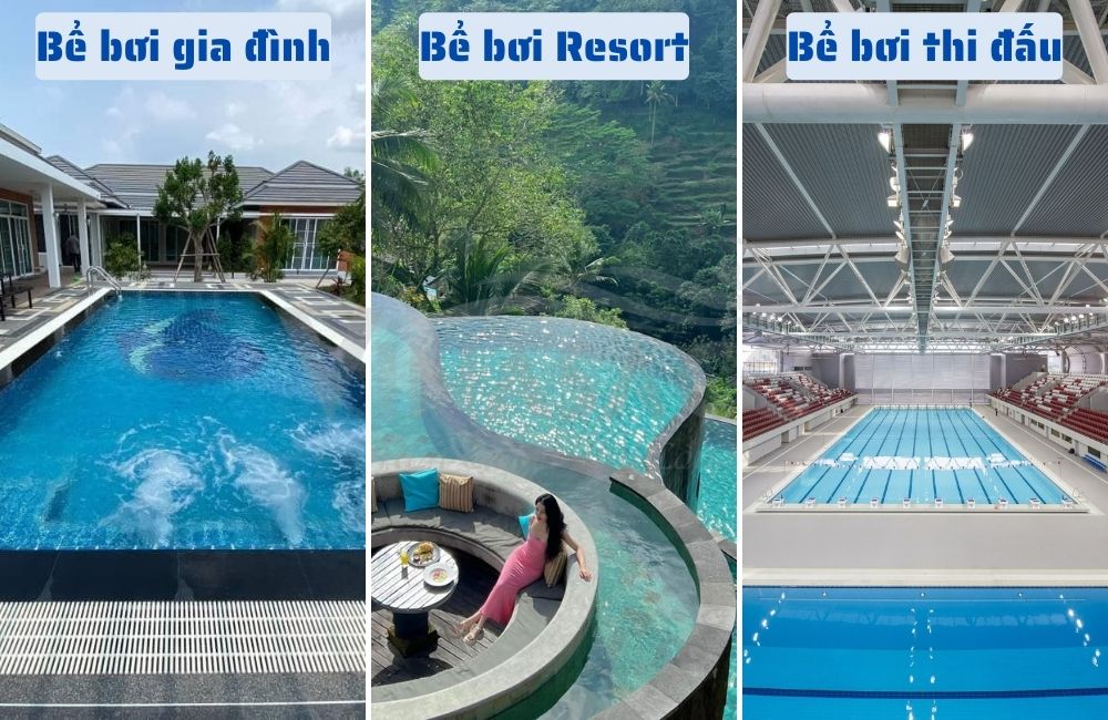 Các loại hình bể bơi phổ biến