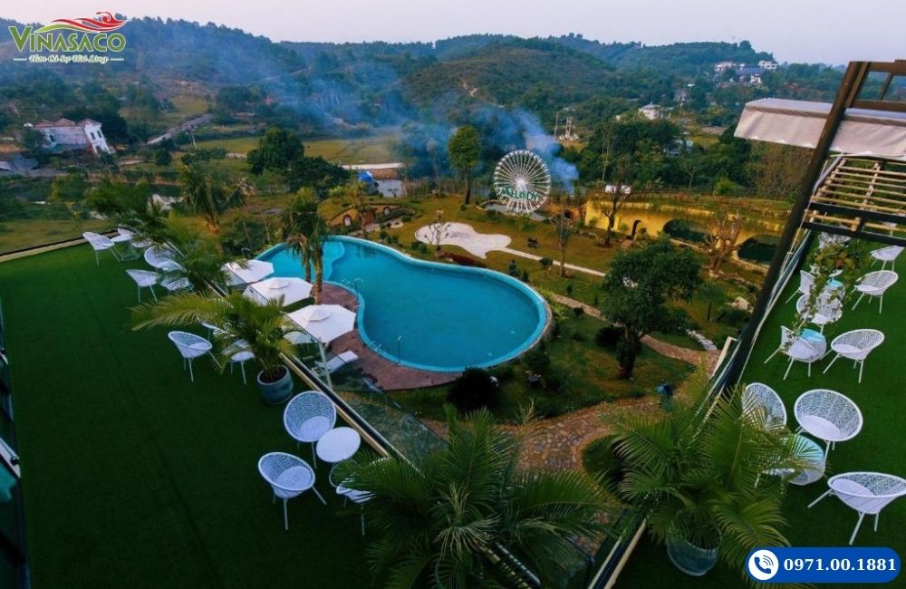 Thi công bể bơi resort