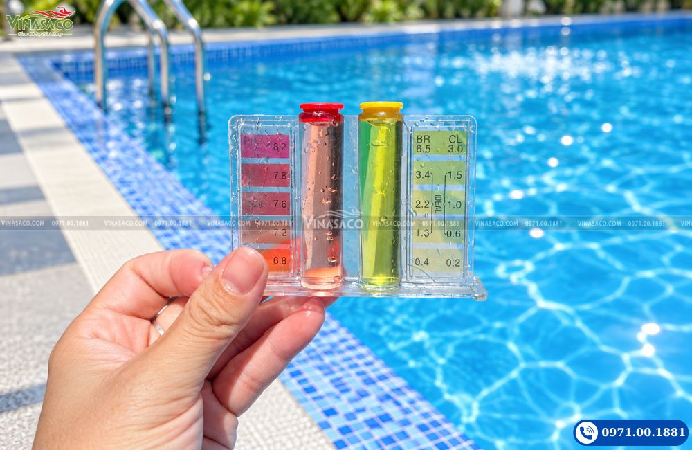 Kiểm tra ph và clo bể bơi