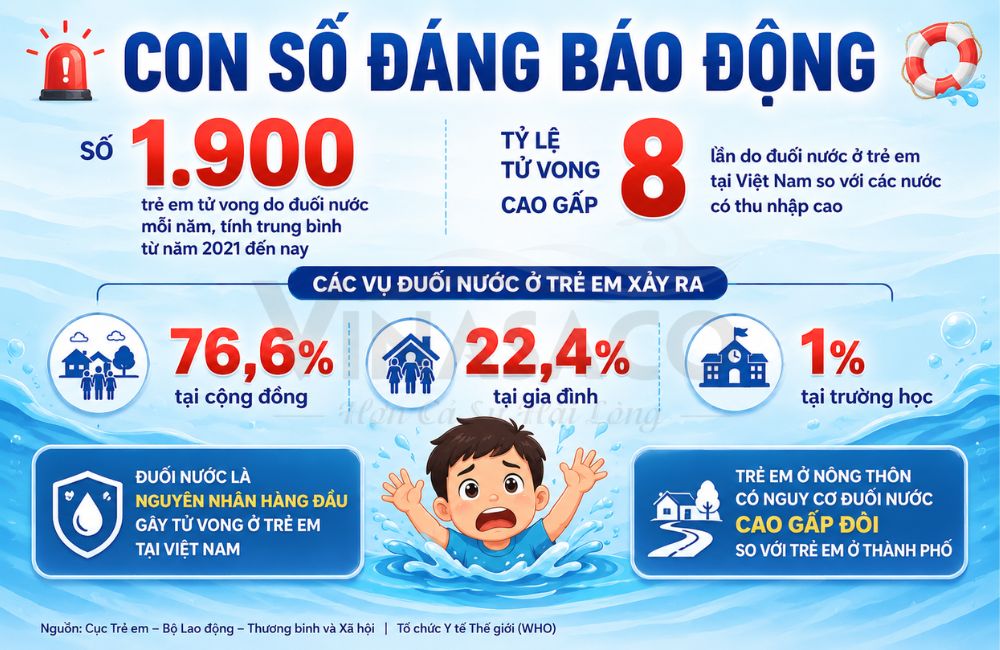 Vì Sao Trẻ Biết Bơi Vẫn Đuối Nước? Sai lầm Dùng Áo Phao Cứu Hộ