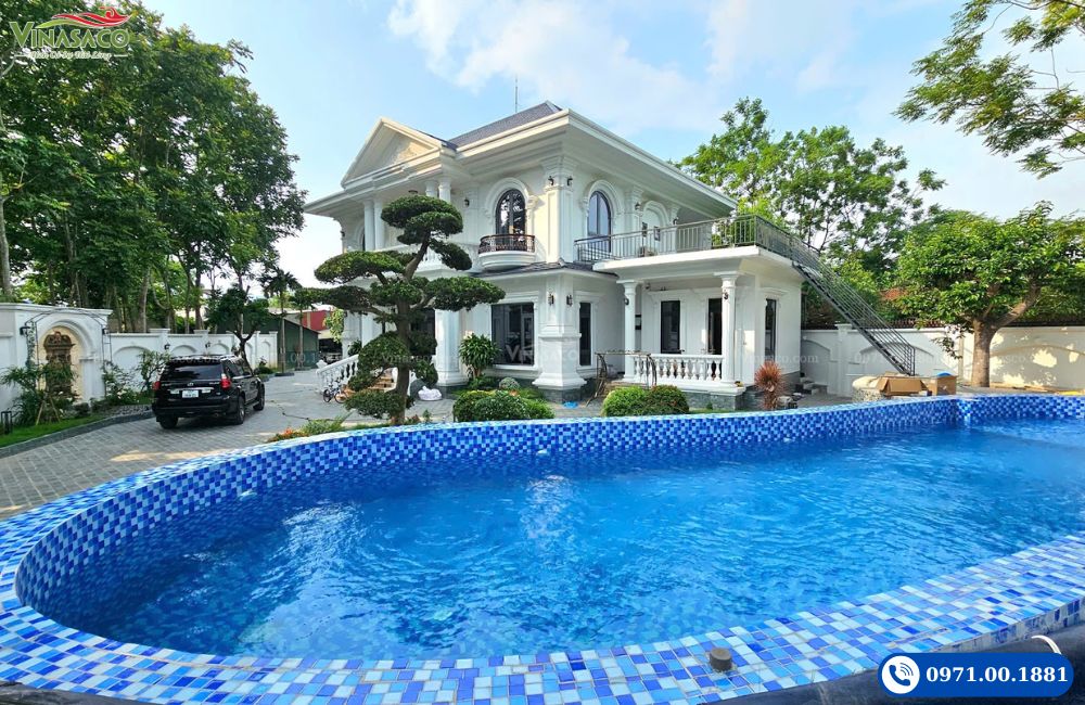 bể bơi gia đình Bắc Ninh thi công bể bơi trọn gói Vinasaco