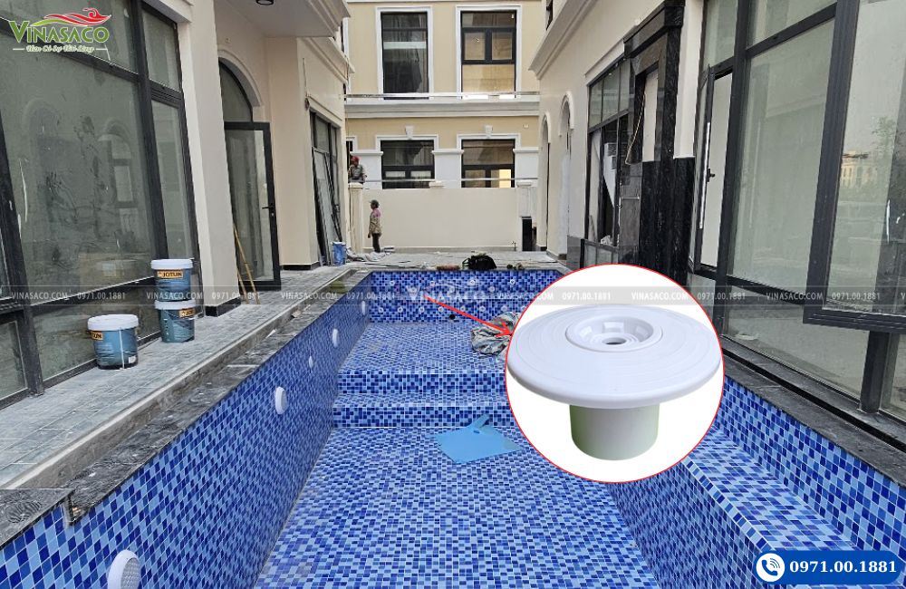 Đầu trả nước Inlet âm thành bể bơi giúp tạo dòng tuần hoàn