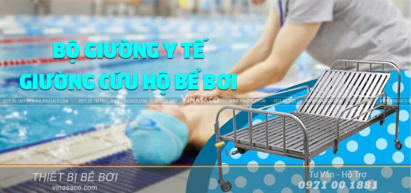 giường cứu hộ bể bơi