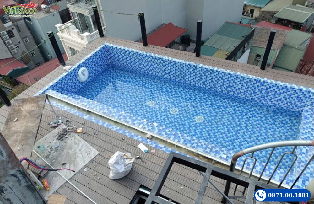 Bể bơi composite cho khách sạn mini Hà Nội – điểm nhấn hút khách check-in