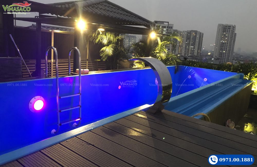 hi công bể bơi composite nhanh gọn – phù hợp nhà phố, sân thượng