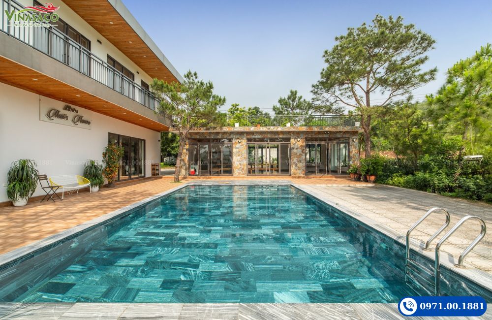 Thi công bể bơi Maii's House Sóc Sơn vinasaco